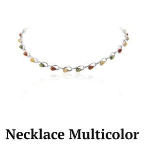 Baltic Amber Teardrop Swirl Necklace